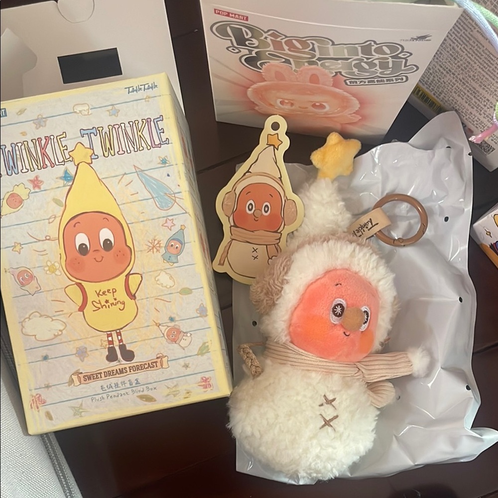 Twinkle Twinkle Plush Keychain with Star
